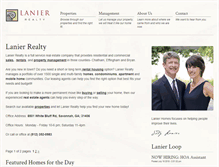 Tablet Screenshot of lanierrealty.com